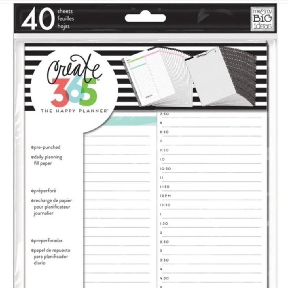 me & my Big ideas | Planner Accessories | Daily Planning Fill Paper